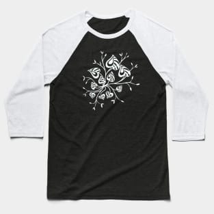 Beautiful Abstract Flower With Pointy Leaves Baseball T-Shirt